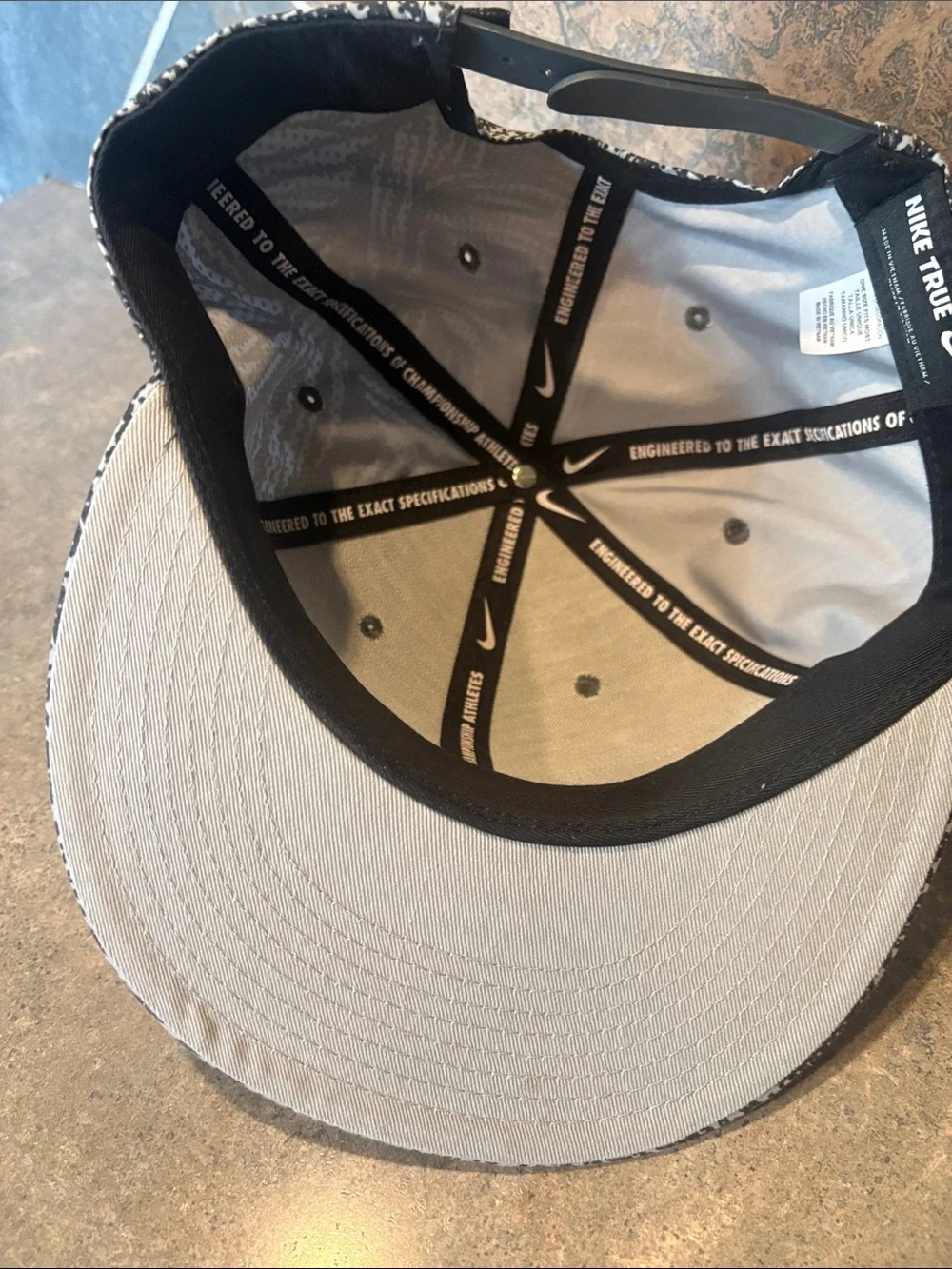 Nike “Tropical Storm” Gray & White Palm Leaf True SnapBack Adjustable Hat